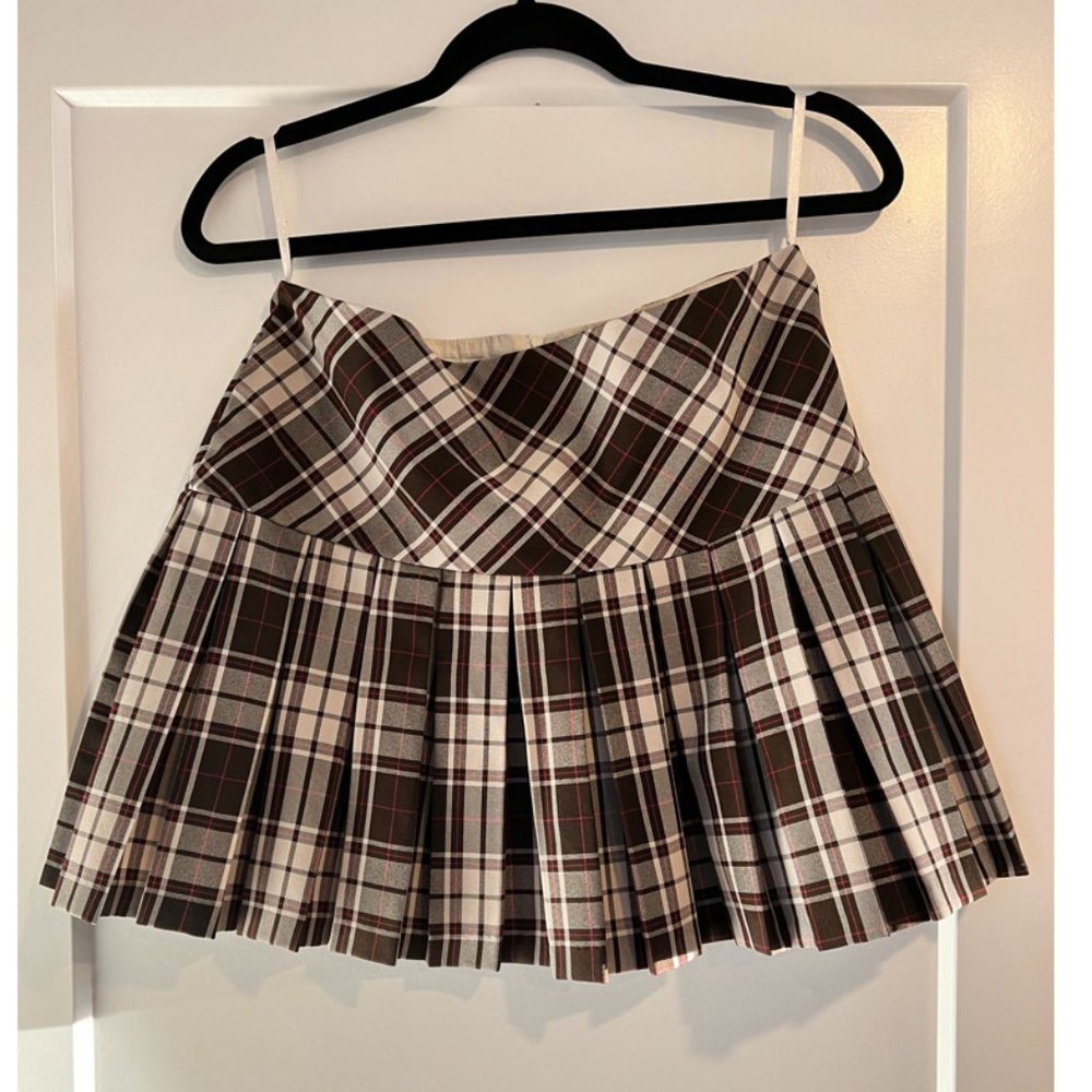 Plaid mini skirt